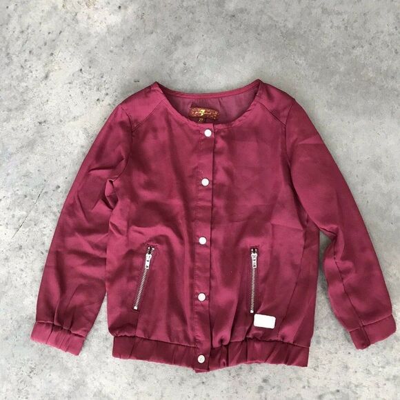 7 For All Mankind Seven Girls Kids Children’s Red Blouse Shirt Top 2T - Picture 1 of 11